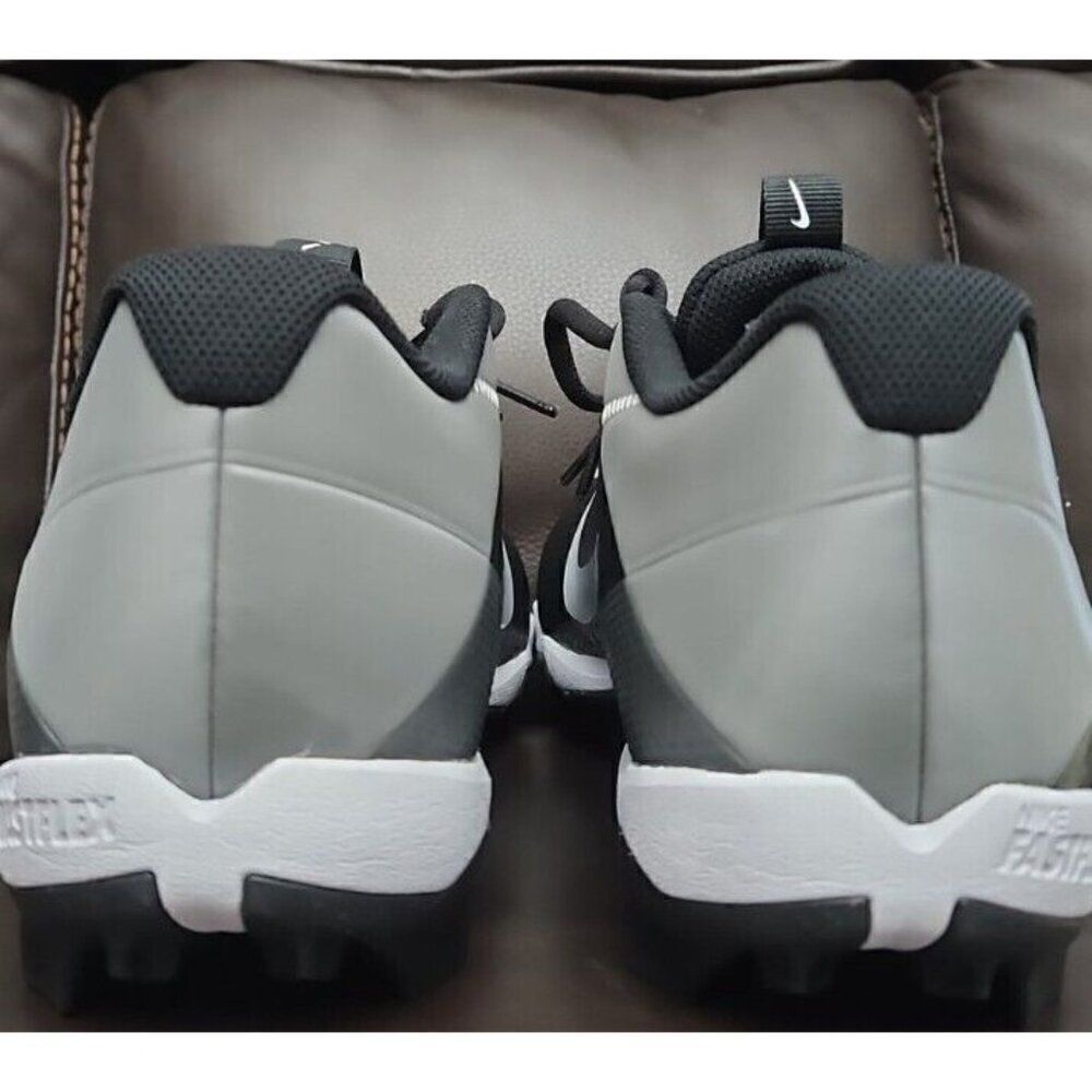 NIKE VAPOR EDGE SHARK 2 BLACK-WHITE-GREY FOOTBALL CLEATS Men's Size 13 - Picture 6 of 8